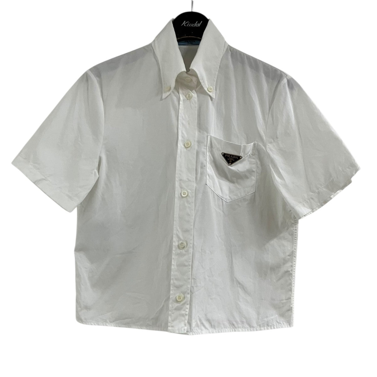 PRADA 三角プレート半袖シャツ 古着・中古-1枚目のアイテム画像