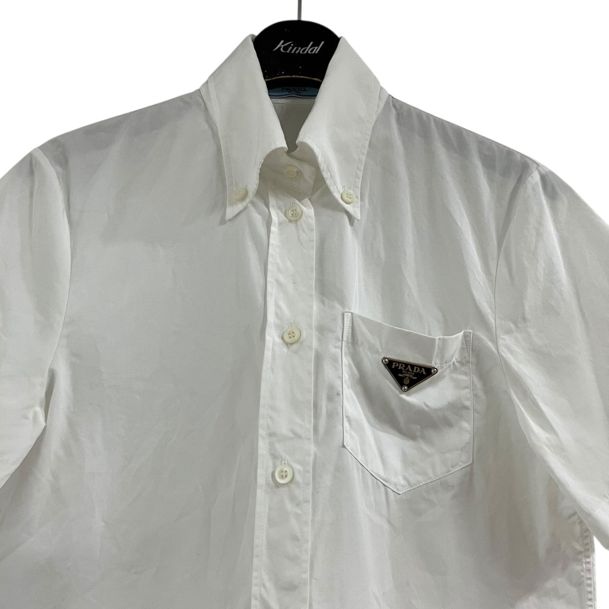 PRADA 三角プレート半袖シャツ 古着・中古-2枚目のアイテム画像