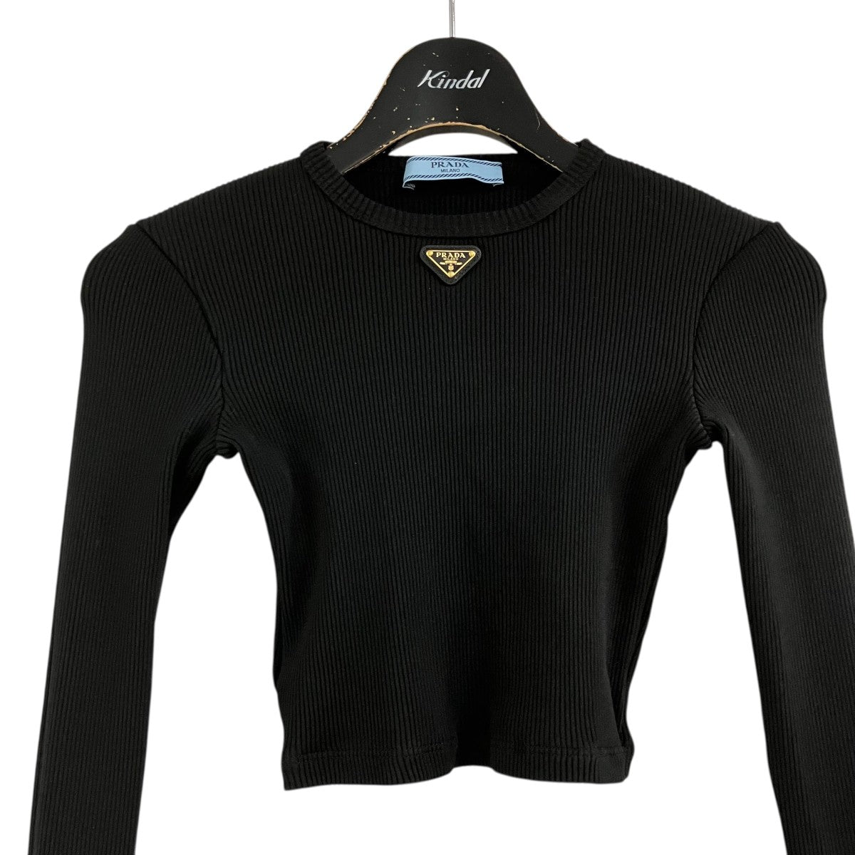PRADA 三角プレートロゴニット 古着・中古-2枚目のアイテム画像