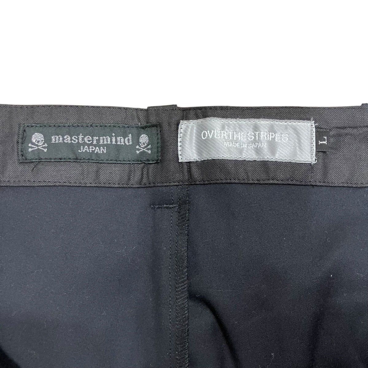 Mastermind JAPAN×OVER THE STRIPES レイヤードデザインパンツ 古着・中古-6枚目のアイテム画像