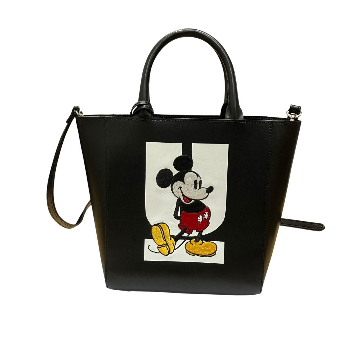 UNDERCOVER×Disney キャラクター刺繍2WAYレザーショルダーバッグ 古着・中古-2枚目のアイテム画像