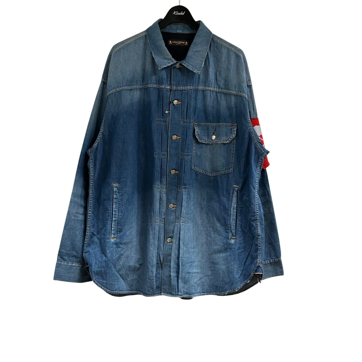 Mastermind JAPAN ロゴワッペンデニムシャツジャケット 古着・中古-1枚目のアイテム画像