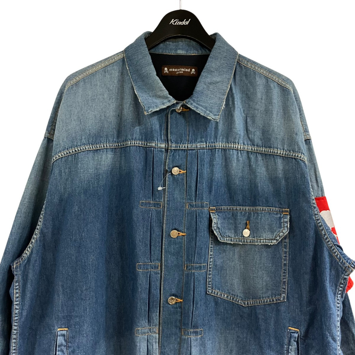 Mastermind JAPAN ロゴワッペンデニムシャツジャケット 古着・中古-2枚目のアイテム画像