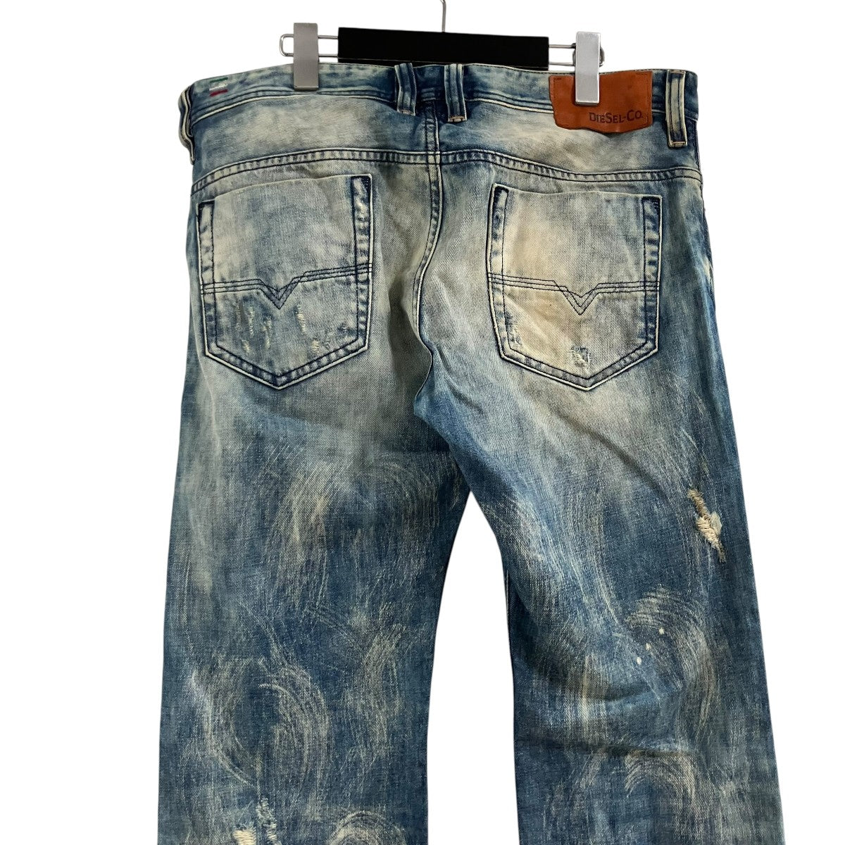 DIESEL クラッシュ加工デニムパンツ 古着・中古-4枚目のアイテム画像