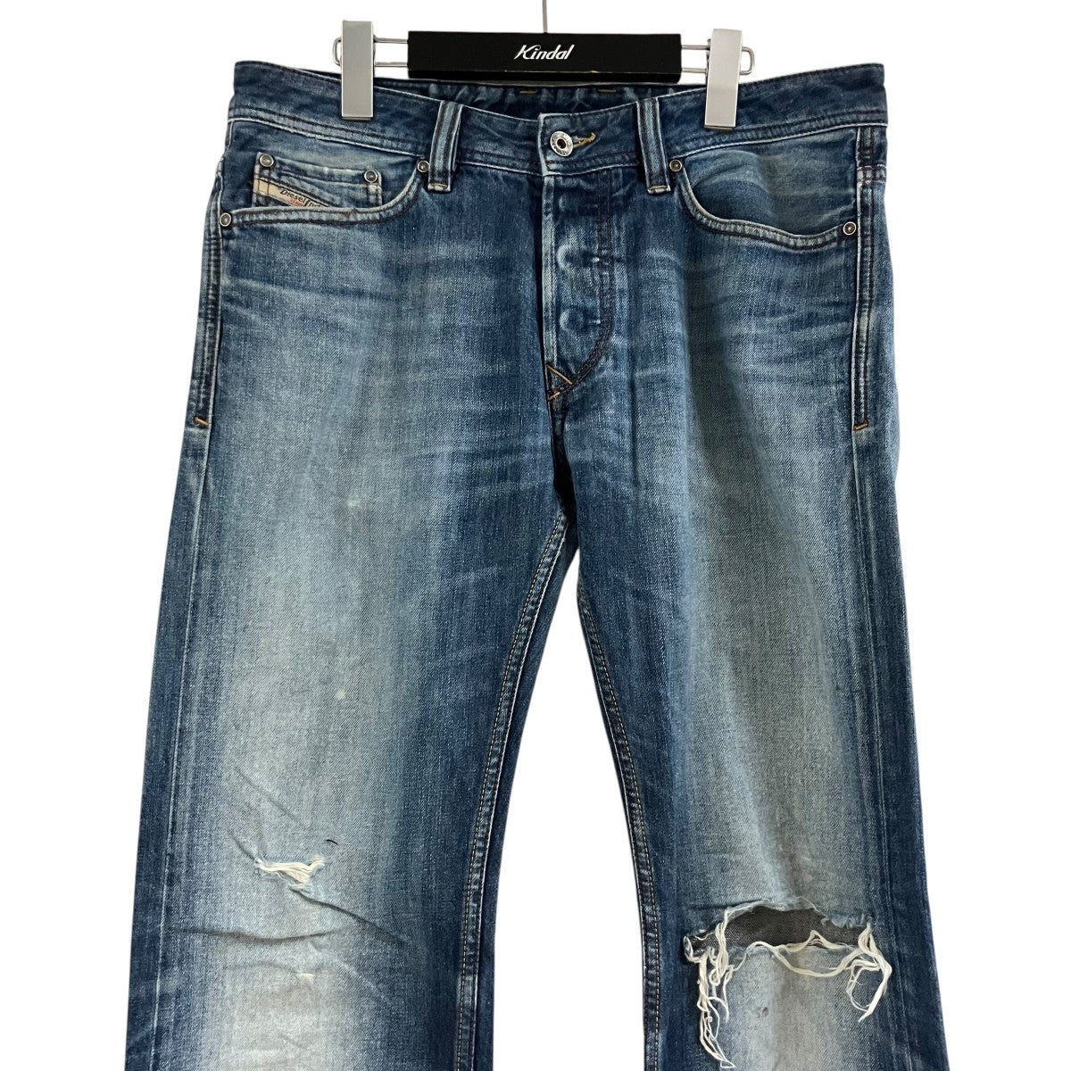 DIESEL ニークラッシュデニムパンツ 古着・中古-2枚目のアイテム画像