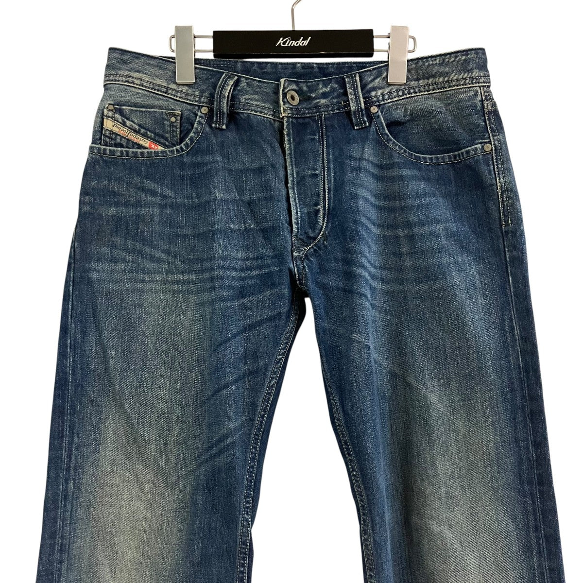 DIESEL ウォッシュド加工ストレートデニムパンツ 古着・中古-2枚目のアイテム画像