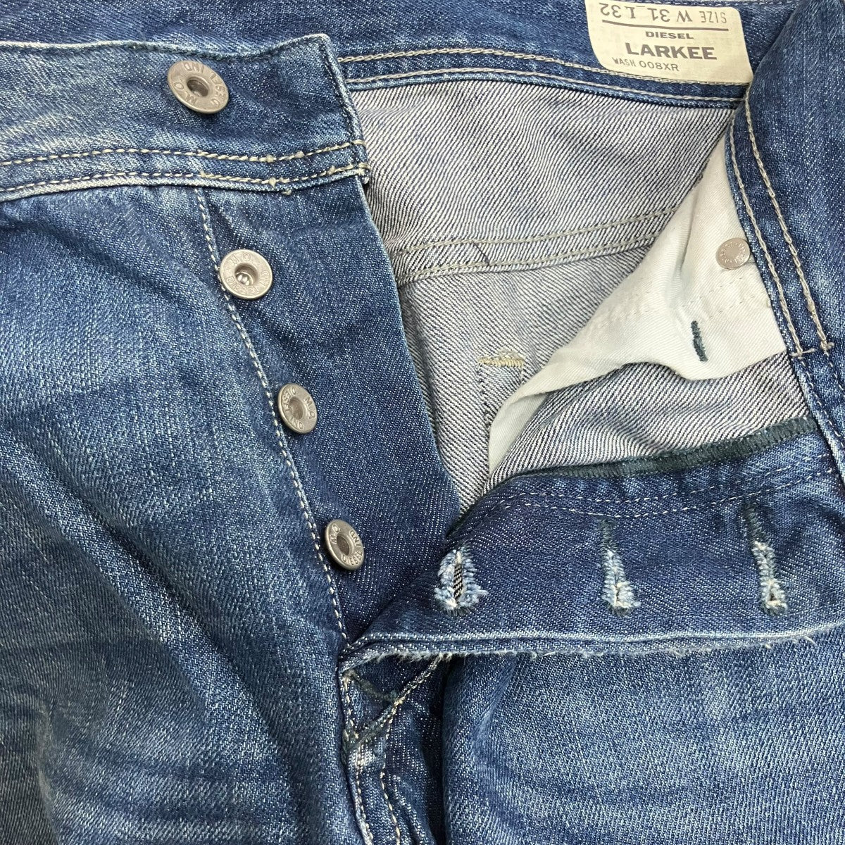 DIESEL ウォッシュド加工ストレートデニムパンツ 古着・中古-5枚目のアイテム画像