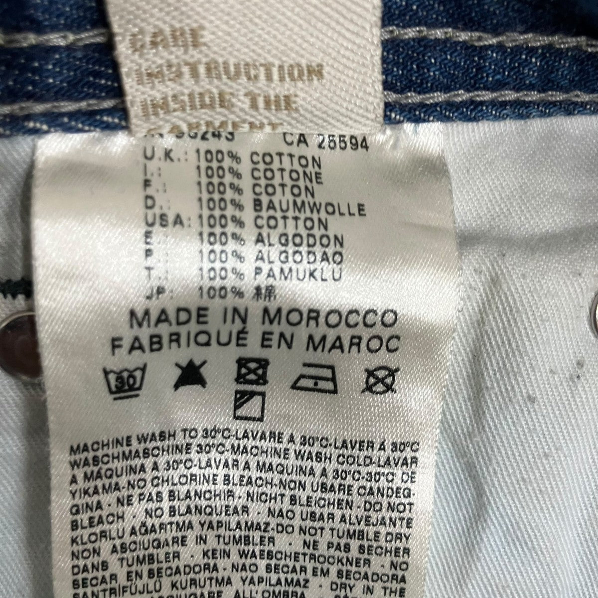 DIESEL ウォッシュド加工ストレートデニムパンツ 古着・中古-7枚目のアイテム画像