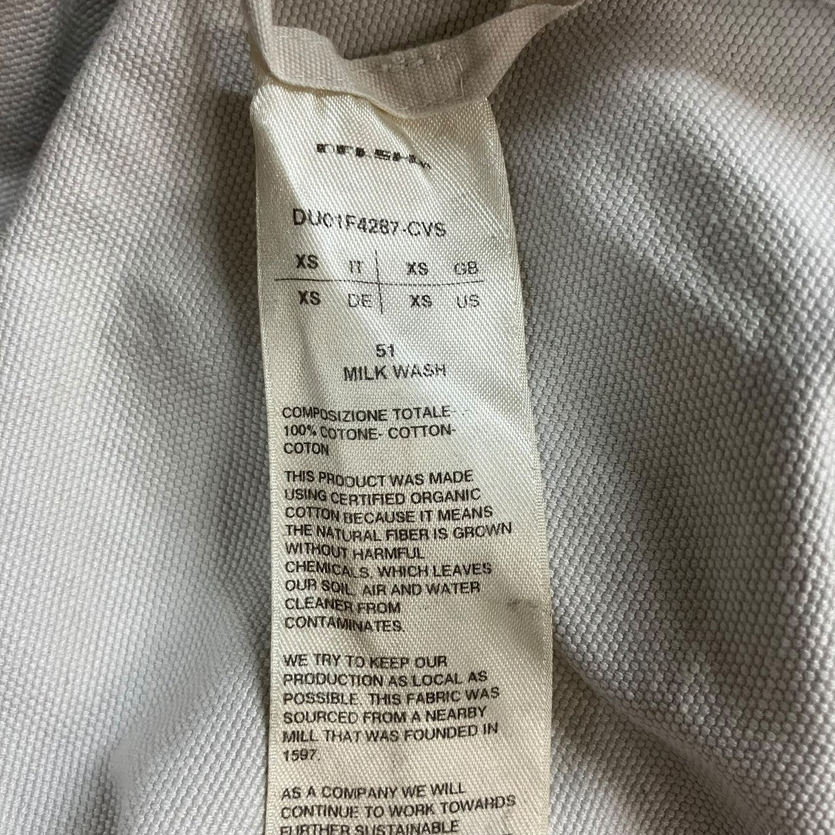 DRKSHDW 26SSコットンデニムラリーシャツDU01F4287-CVS ｢LARRY SHIRT - MILK WASH｣ 古着・中古-5枚目のアイテム画像