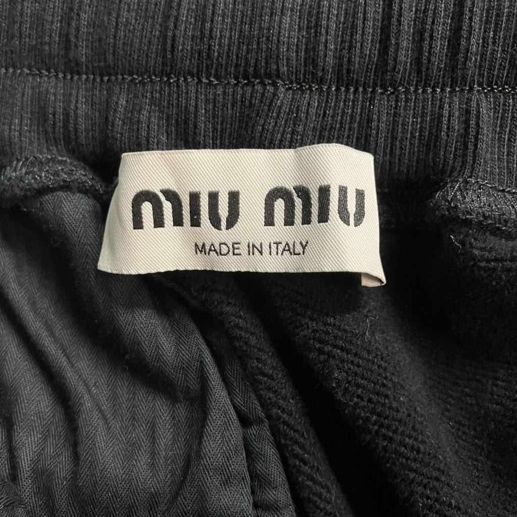 MIU MIU(ミュウミュウ) バックロゴスウェットパンツ MJP302 ブラック 