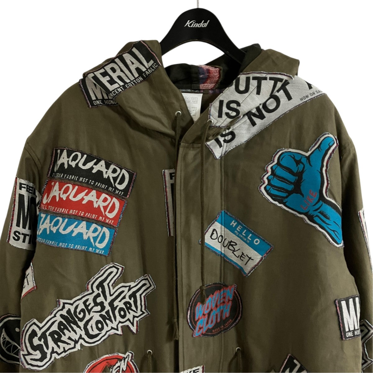 doublet ステッカープリントモッズコート 古着・中古-2枚目のアイテム画像