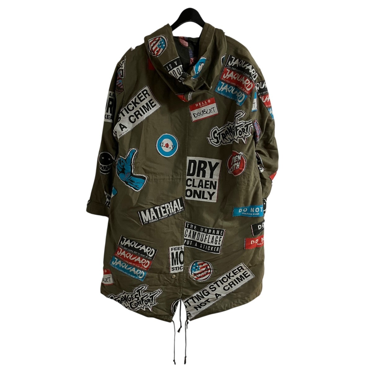 doublet ステッカープリントモッズコート 古着・中古-3枚目のアイテム画像