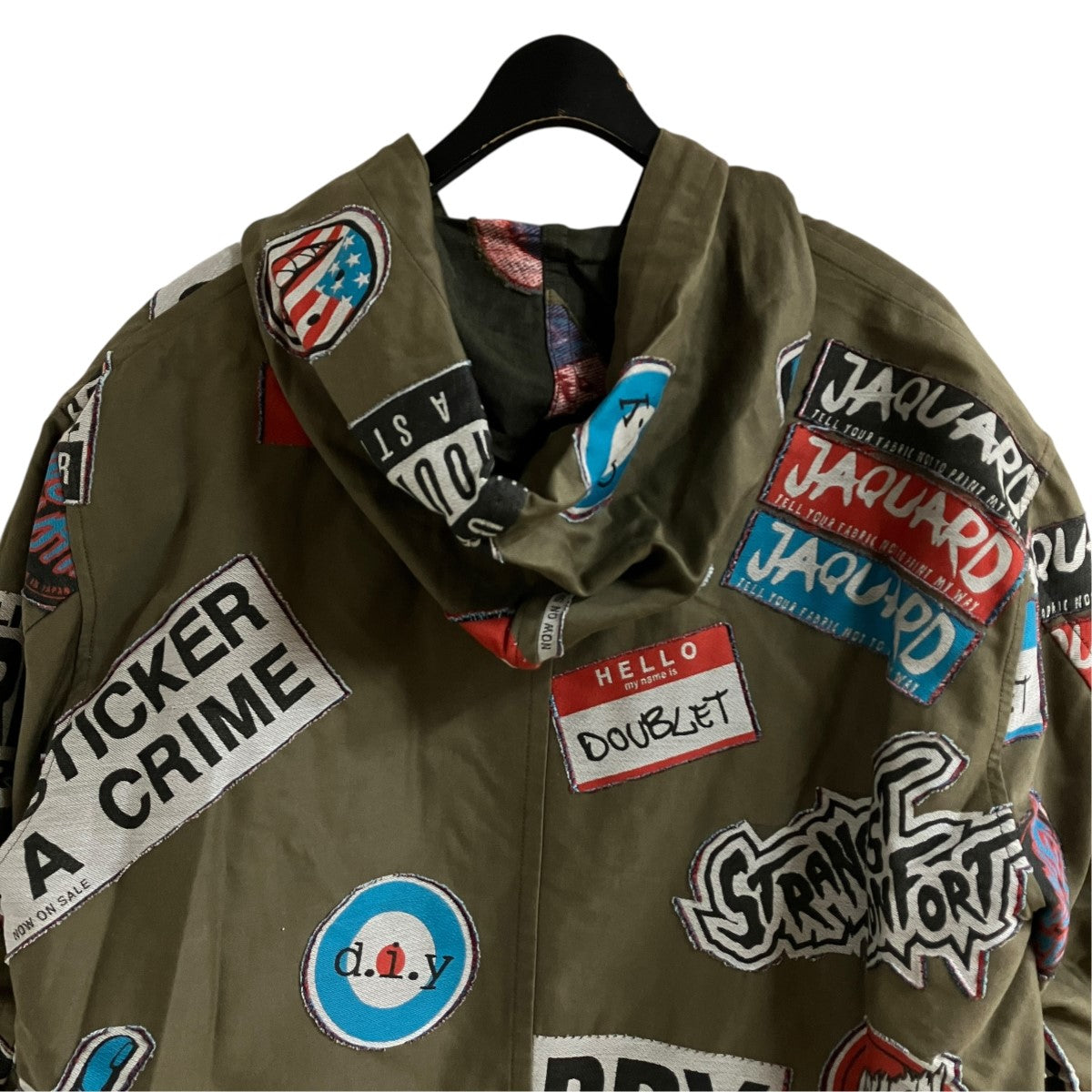 doublet ステッカープリントモッズコート 古着・中古-4枚目のアイテム画像
