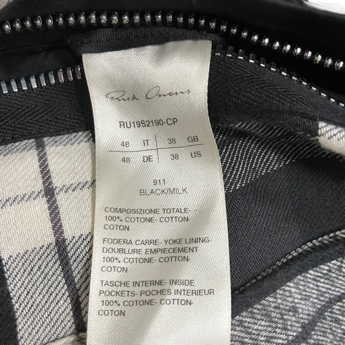DRKSHDW チェックノースリーブシャツ 古着・中古-6枚目のアイテム画像