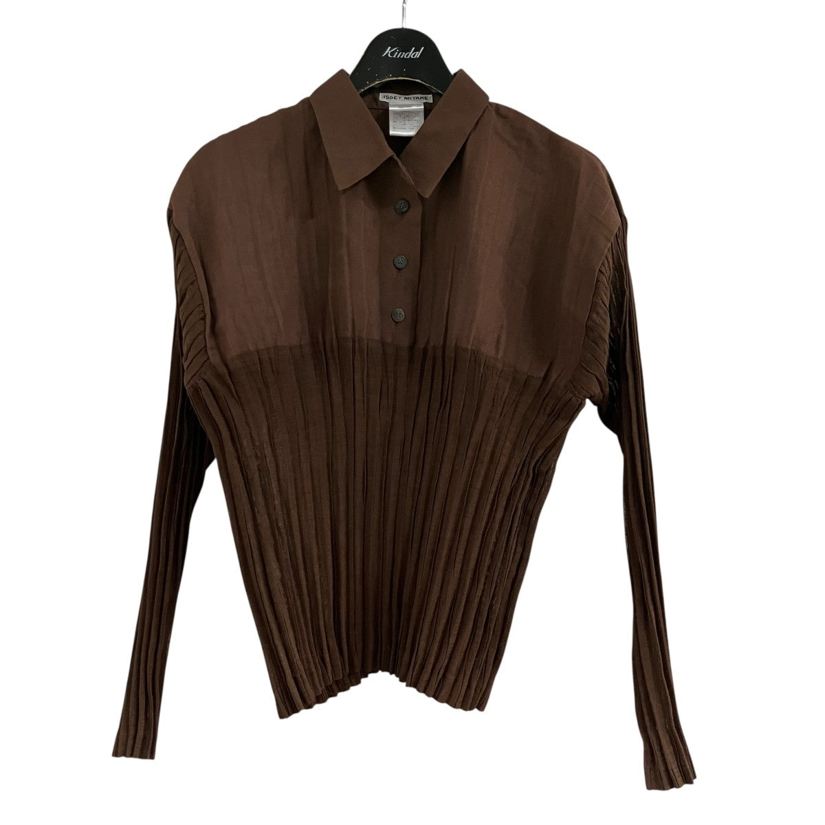 ISSEY MIYAKE シアープリーツドッキングシャツブラウス 古着・中古-1枚目のアイテム画像