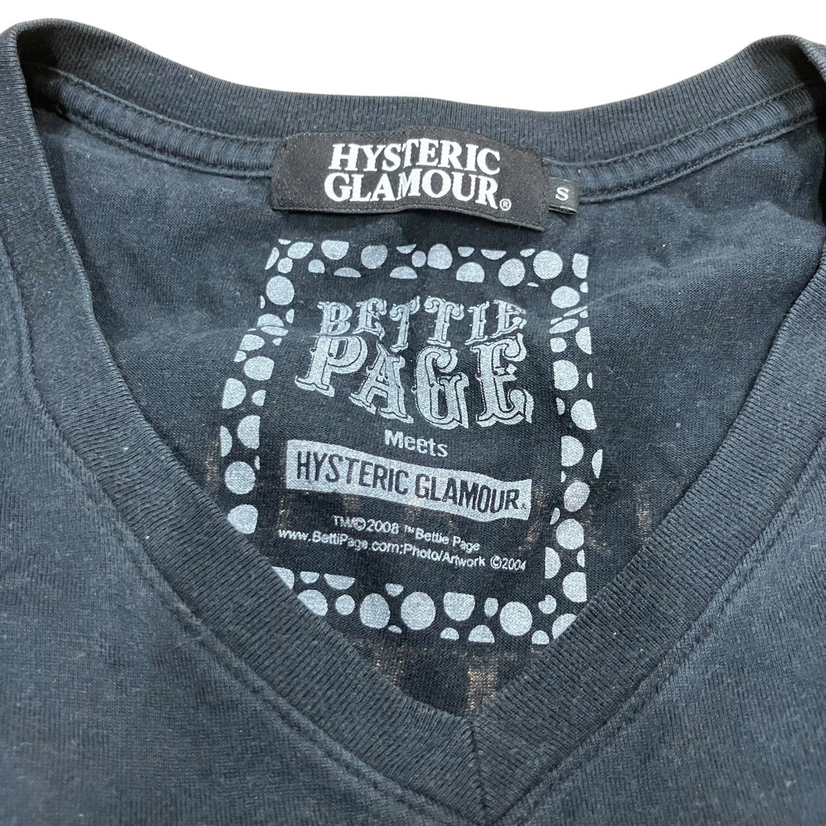 Hysteric Glamour VネックプリントTシャツ4CT-5591 古着・中古-5枚目のアイテム画像