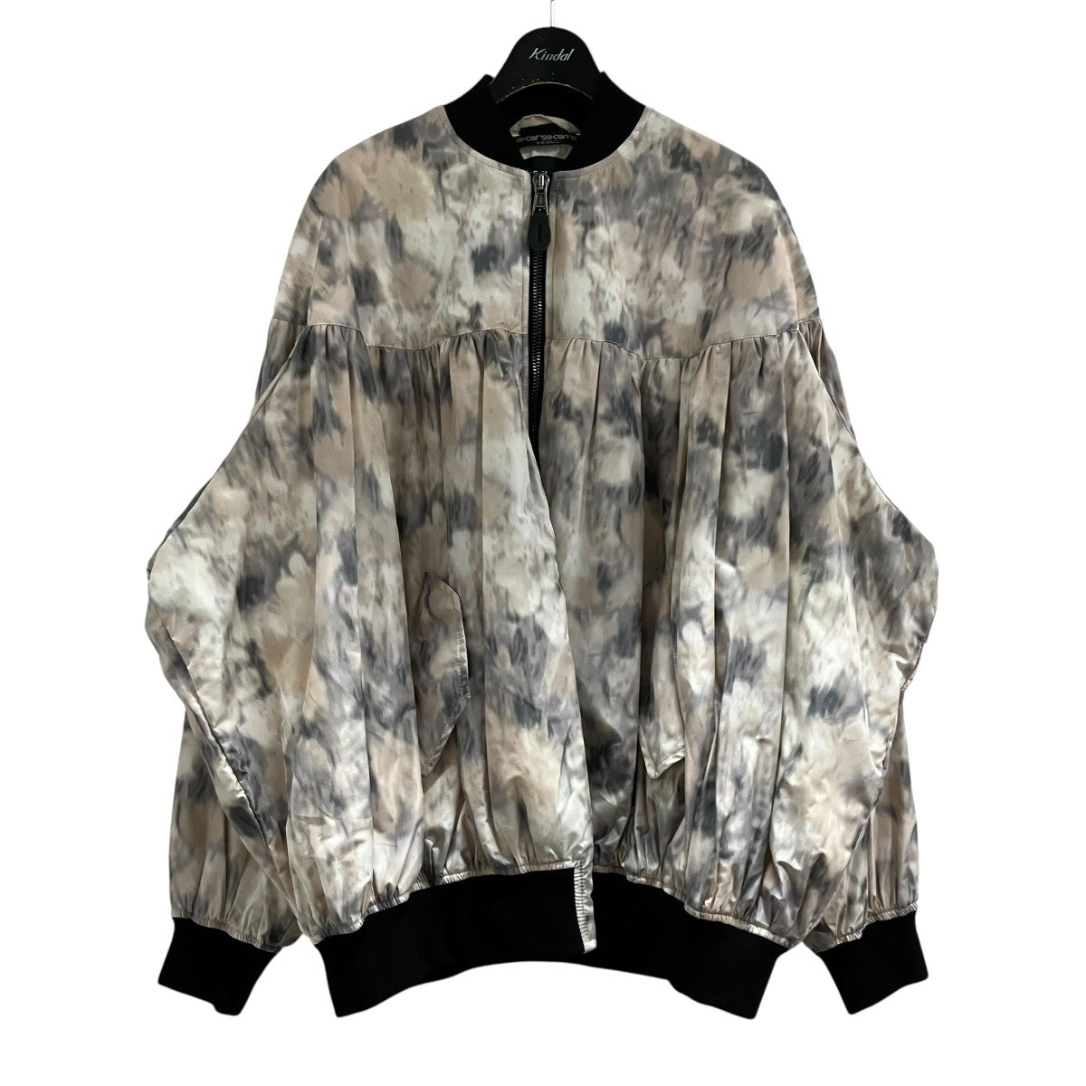 RAF SIMONS ナイロンプリントギャザーボンバージャケット 古着・中古-1枚目のアイテム画像