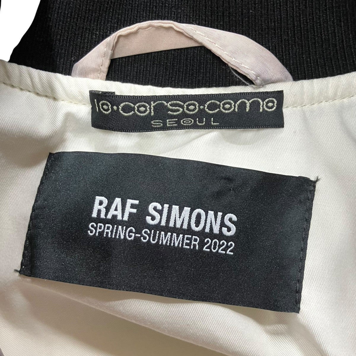 RAF SIMONS ナイロンプリントギャザーボンバージャケット 古着・中古-5枚目のアイテム画像