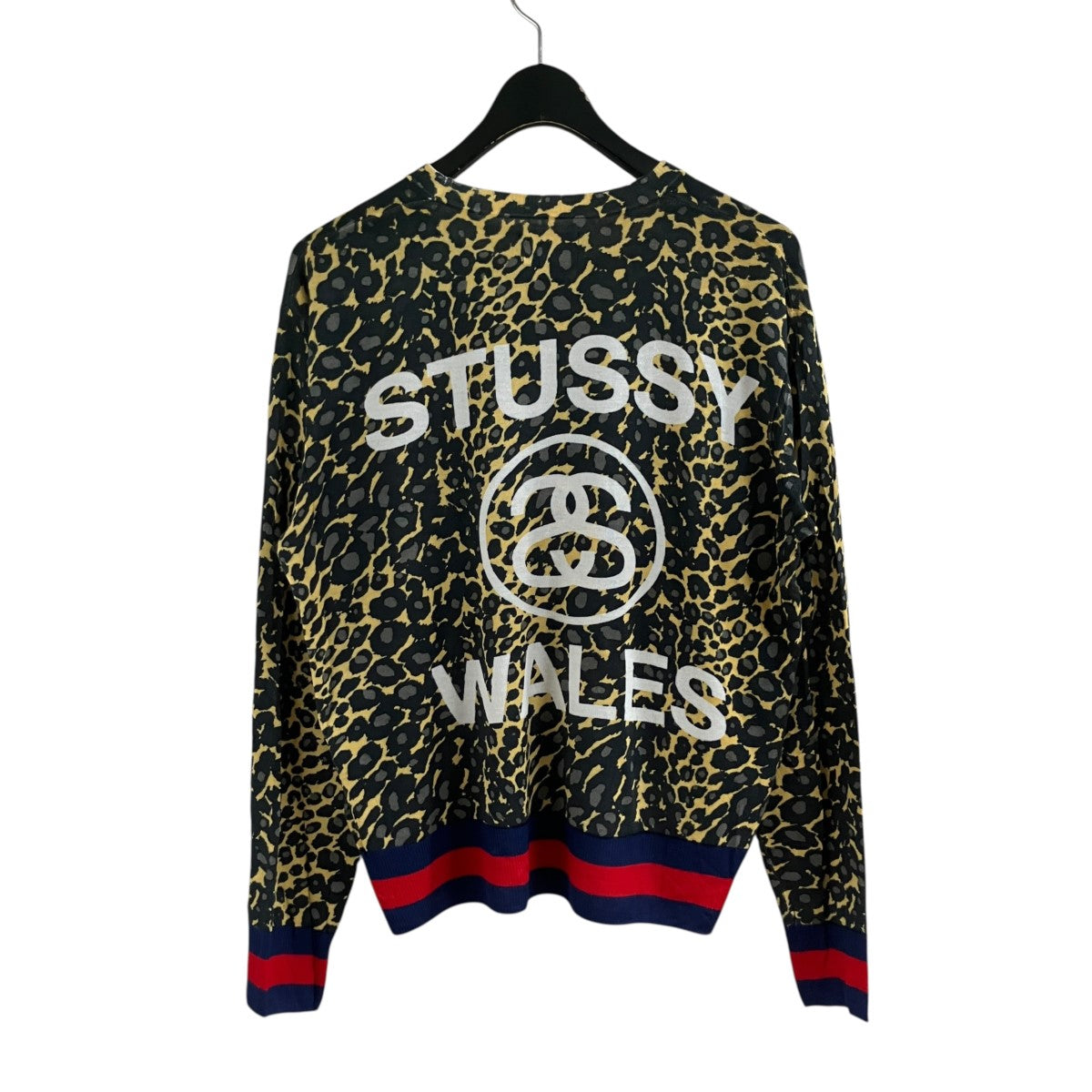 stussy×WALES BONNER レオパードクルーネックニット セーター 古着・中古-3枚目のアイテム画像