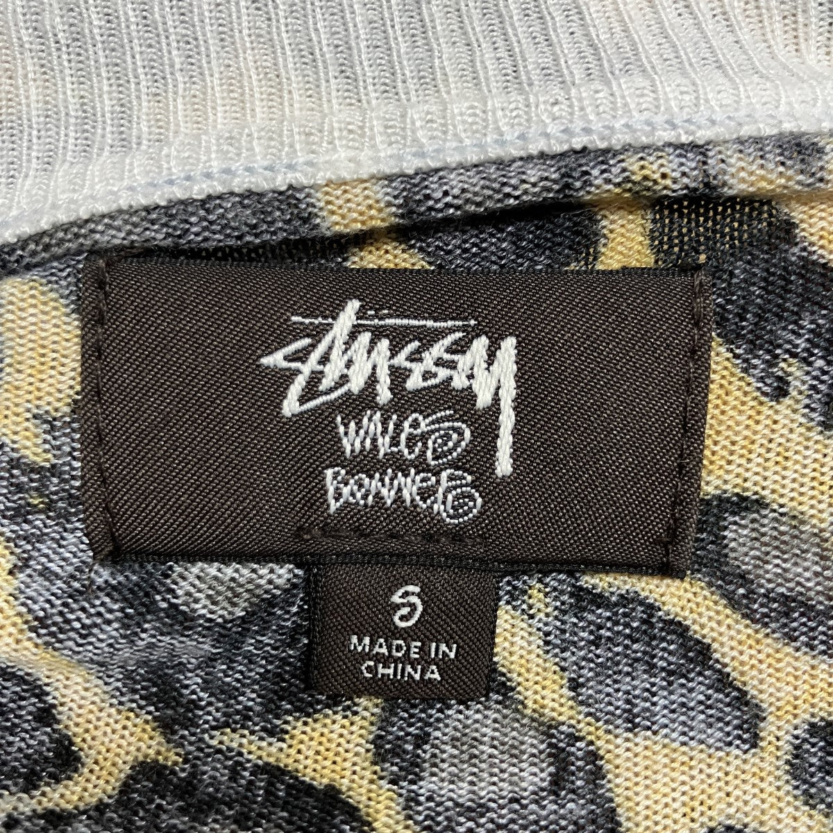 stussy×WALES BONNER レオパードクルーネックニット セーター 古着・中古-5枚目のアイテム画像