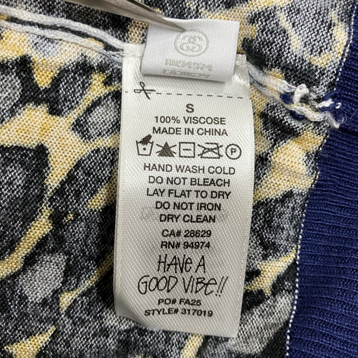 stussy×WALES BONNER レオパードクルーネックニット セーター 古着・中古-6枚目のアイテム画像