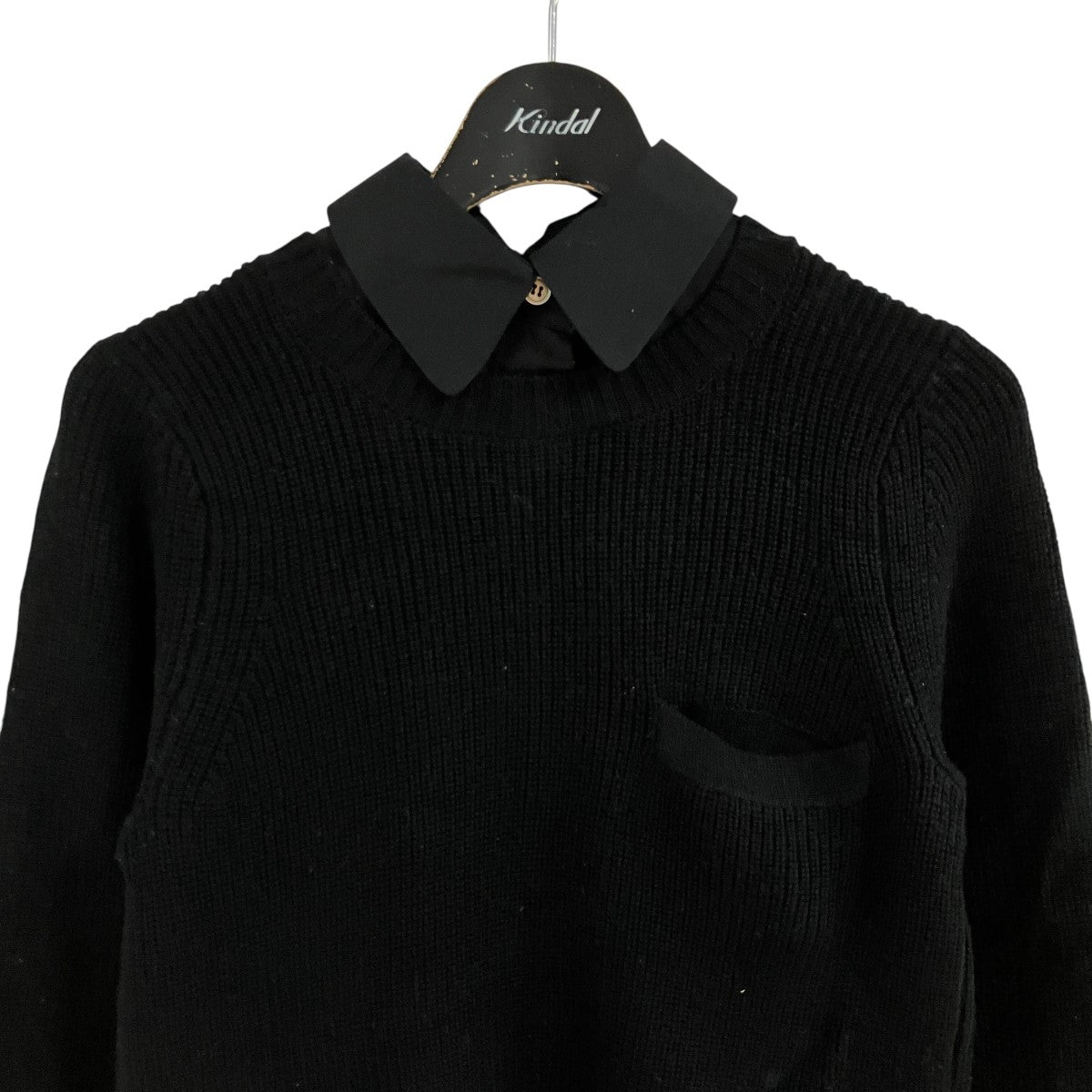 sacai luck ニットポロシャツ 古着・中古-2枚目のアイテム画像