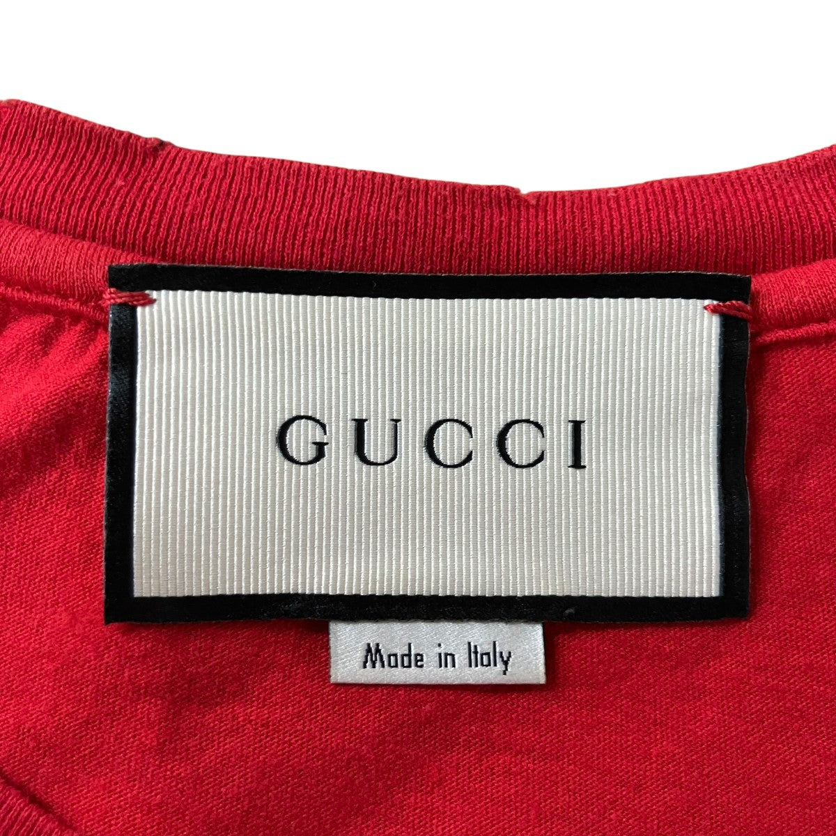 GUCCI(グッチ) プリントTシャツ 493117 レッド サイズ XS｜【公式