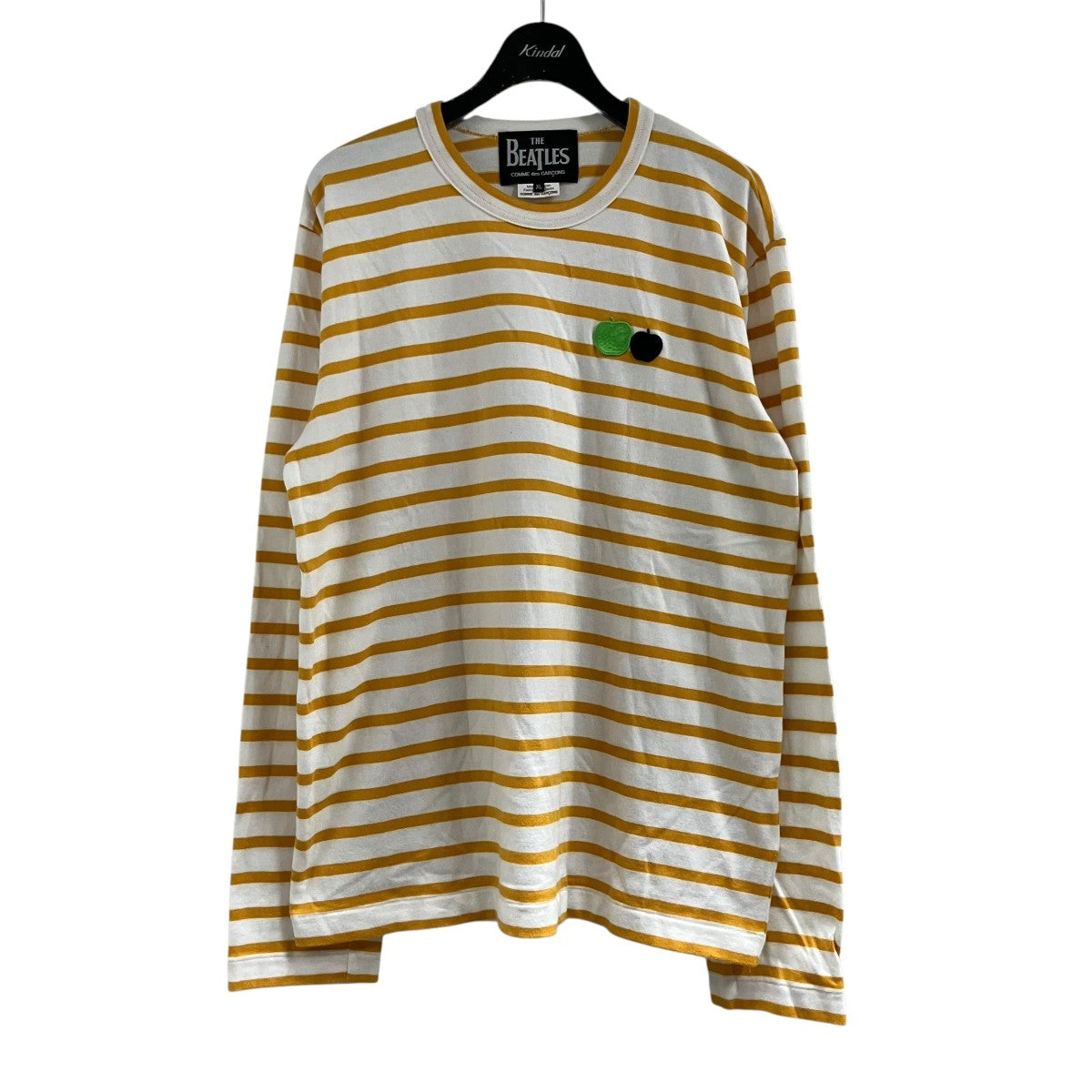 COMME des GARCONS×THE BEATLES ボーダーカットソー 古着・中古-1枚目のアイテム画像