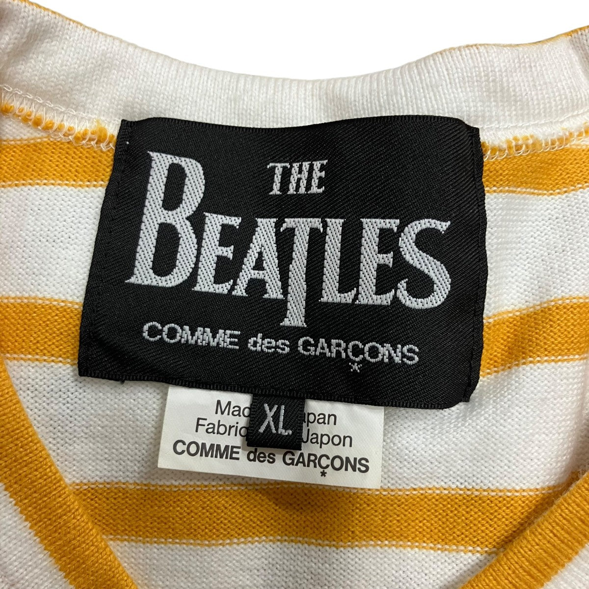 COMME des GARCONS×THE BEATLES ボーダーカットソー 古着・中古-5枚目のアイテム画像