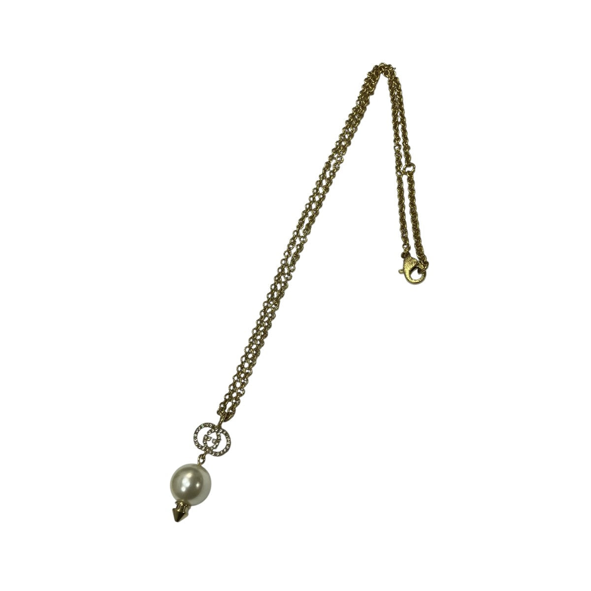 GUCCI ゴールドインターロッキングパールネックレス 古着・中古-1枚目のアイテム画像