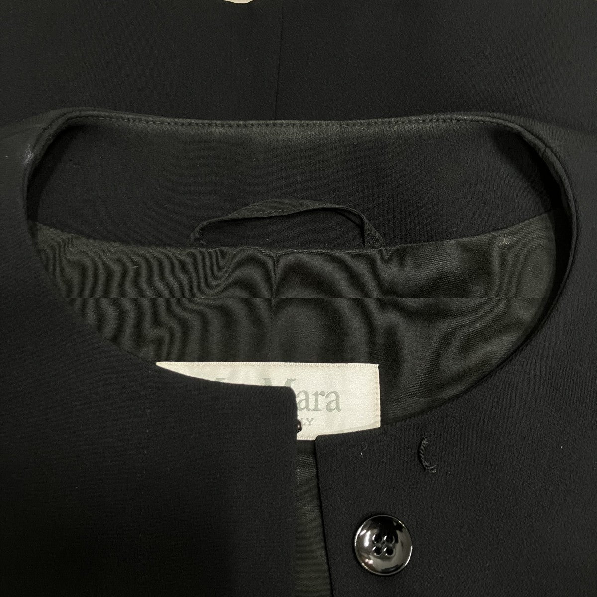 MaxMara(マックスマーラ) ノーカラージャケット ブラック サイズ 34