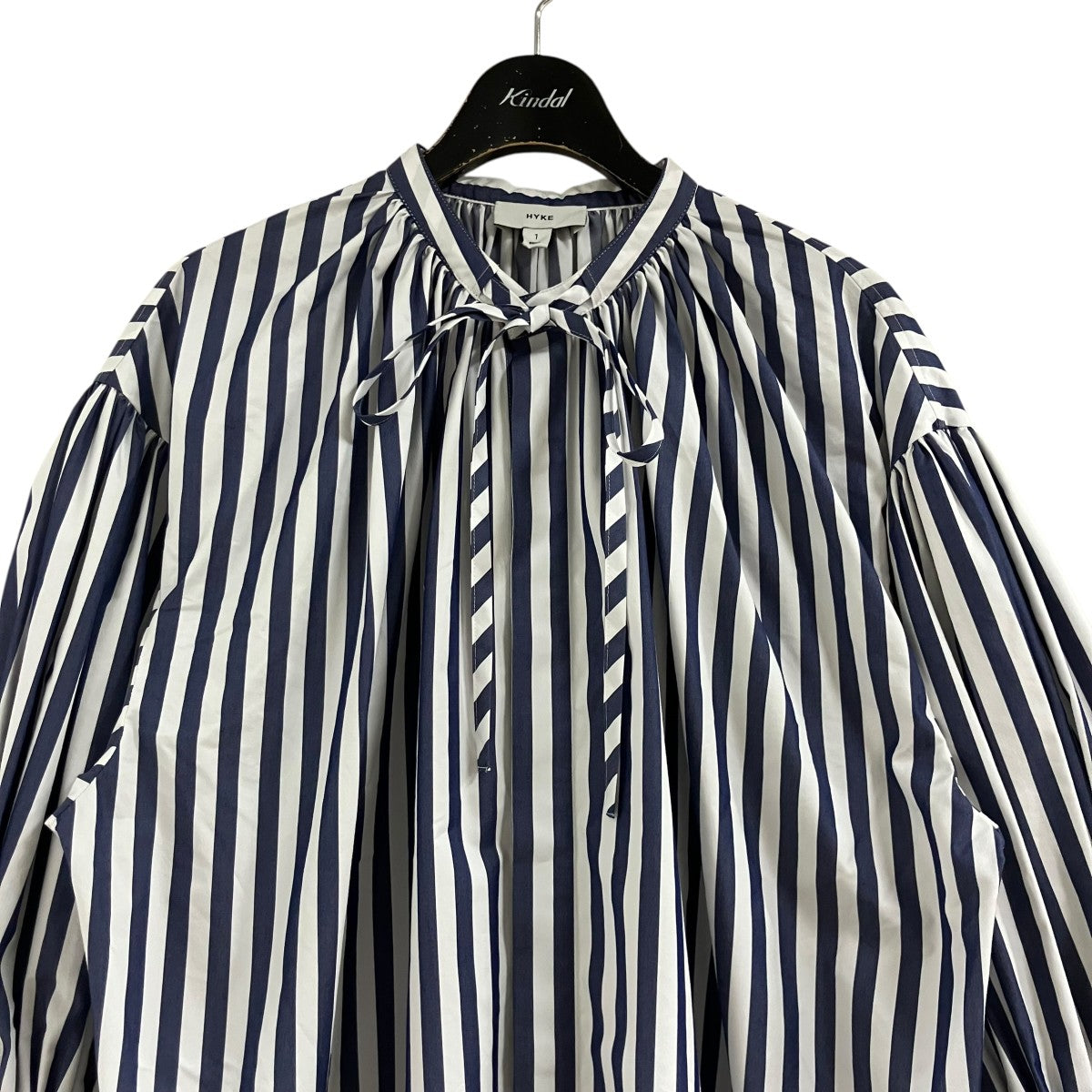 HYKE ストライプシャツワンピース 古着・中古-2枚目のアイテム画像