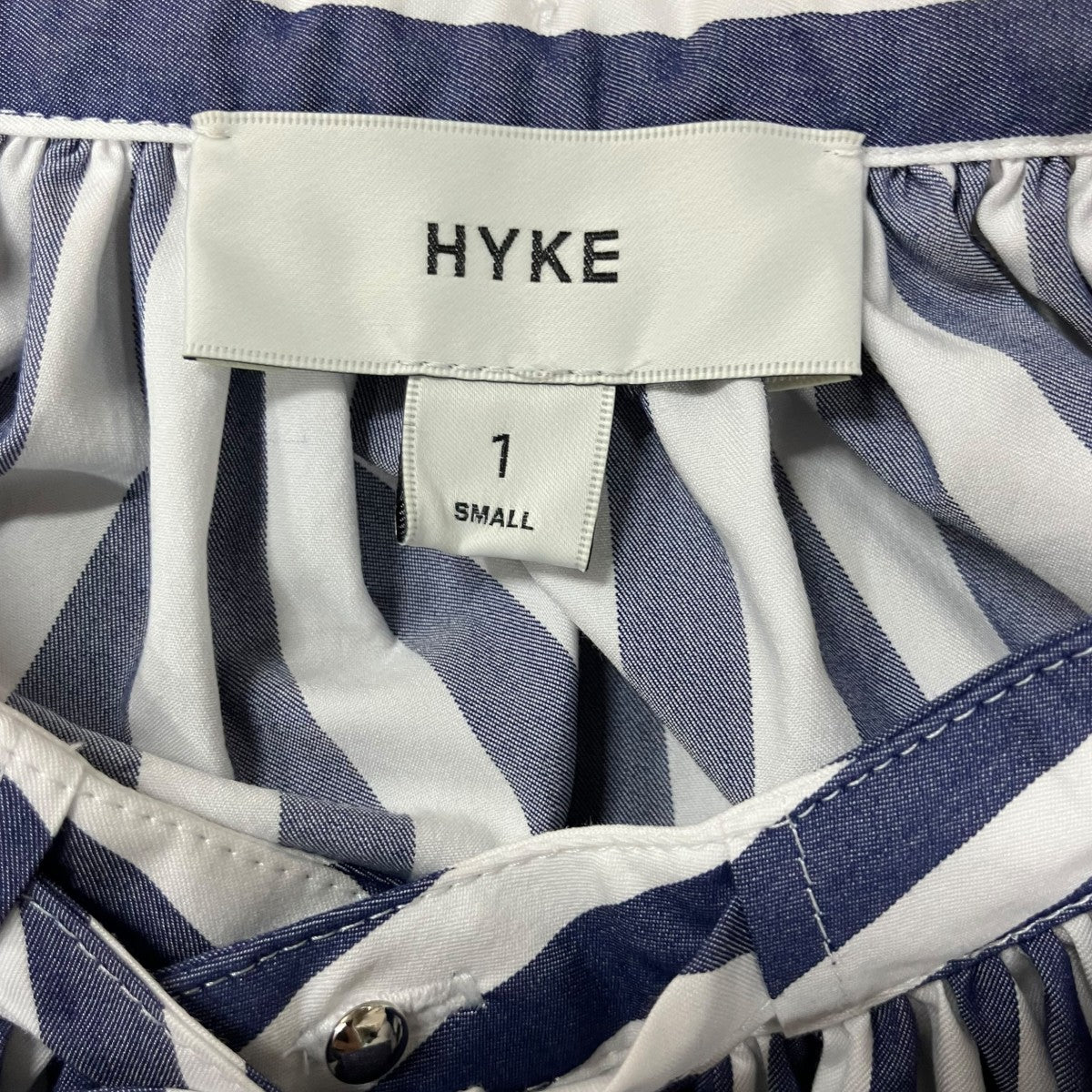 HYKE ストライプシャツワンピース 古着・中古-5枚目のアイテム画像