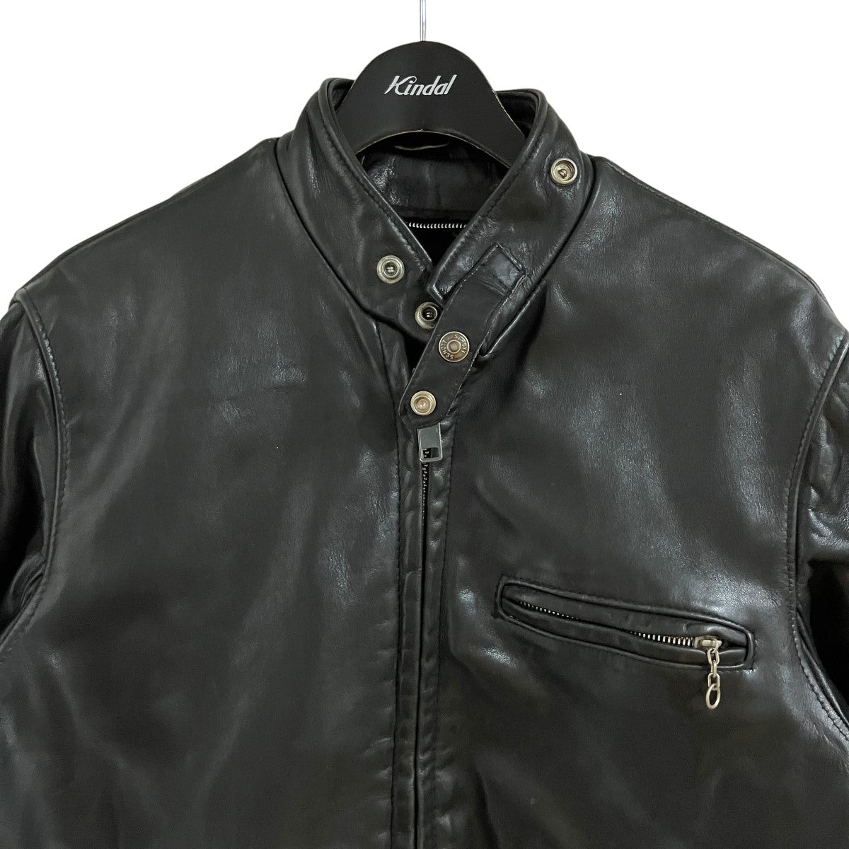 Schott(ショット) シングルライダースジャケット ブラック サイズ 36