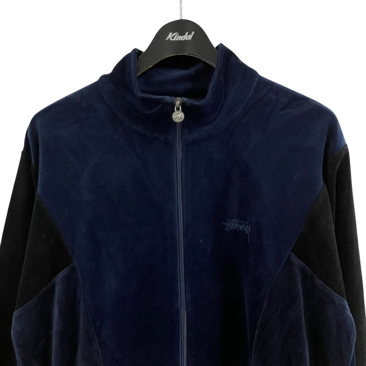 【あなか】Stussy ネイビー ベルベット ベロアジャケット STUSSY(ステューシー) ベロアジャケット 115393 ネイビー×ブラック