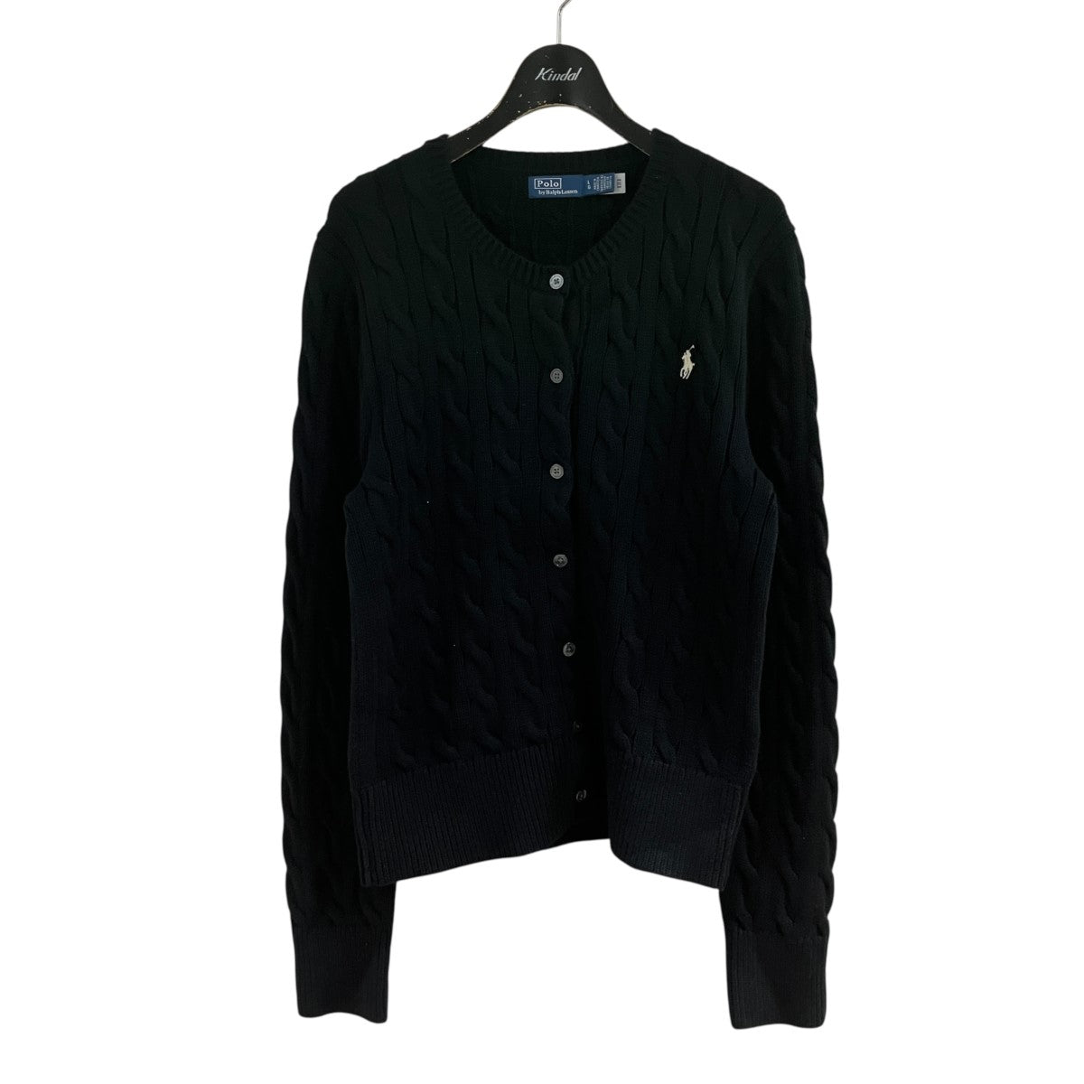 POLO RALPH LAUREN ケーブルニットコットン クルーネック カーディガン 古着・中古-1枚目のアイテム画像