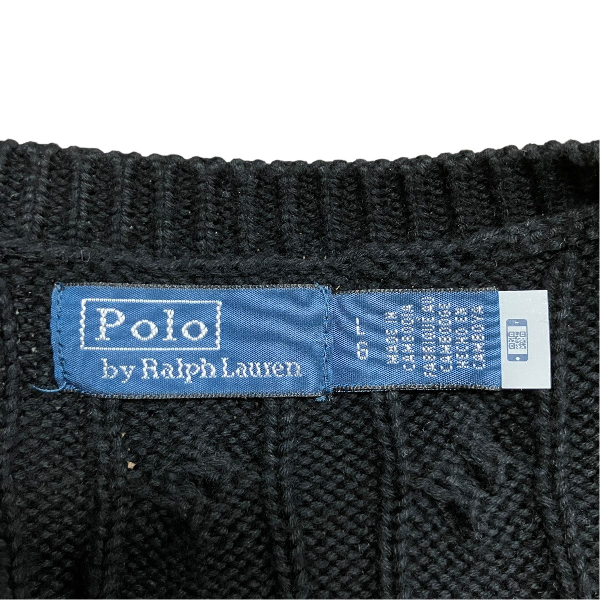 POLO RALPH LAUREN ケーブルニットコットン クルーネック カーディガン 古着・中古-5枚目のアイテム画像