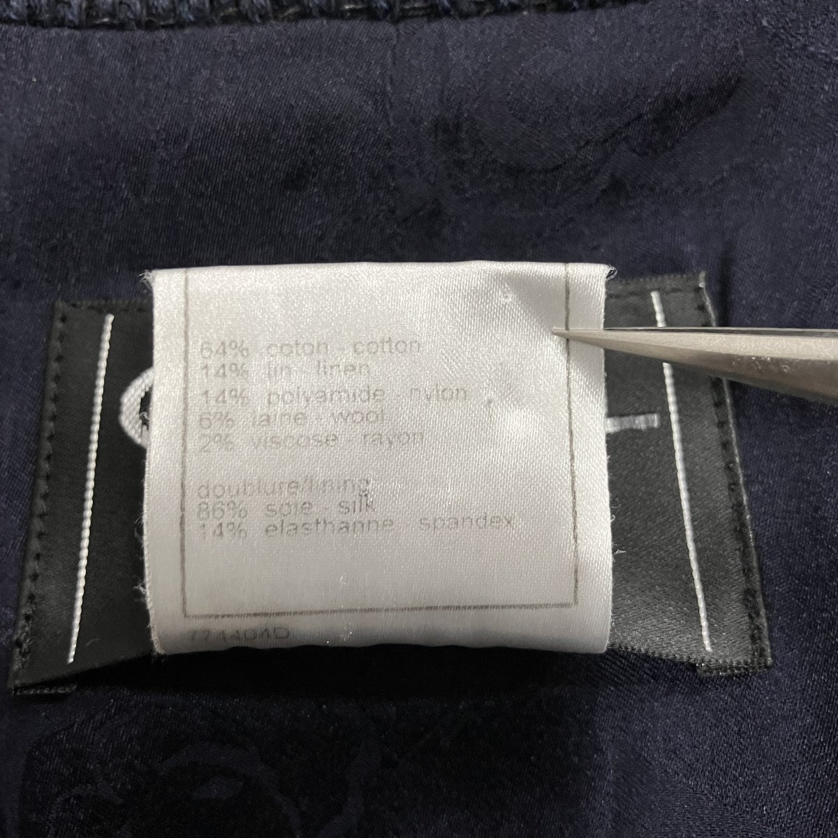 CHANEL ブローチツイードコート 古着・中古-7枚目のアイテム画像