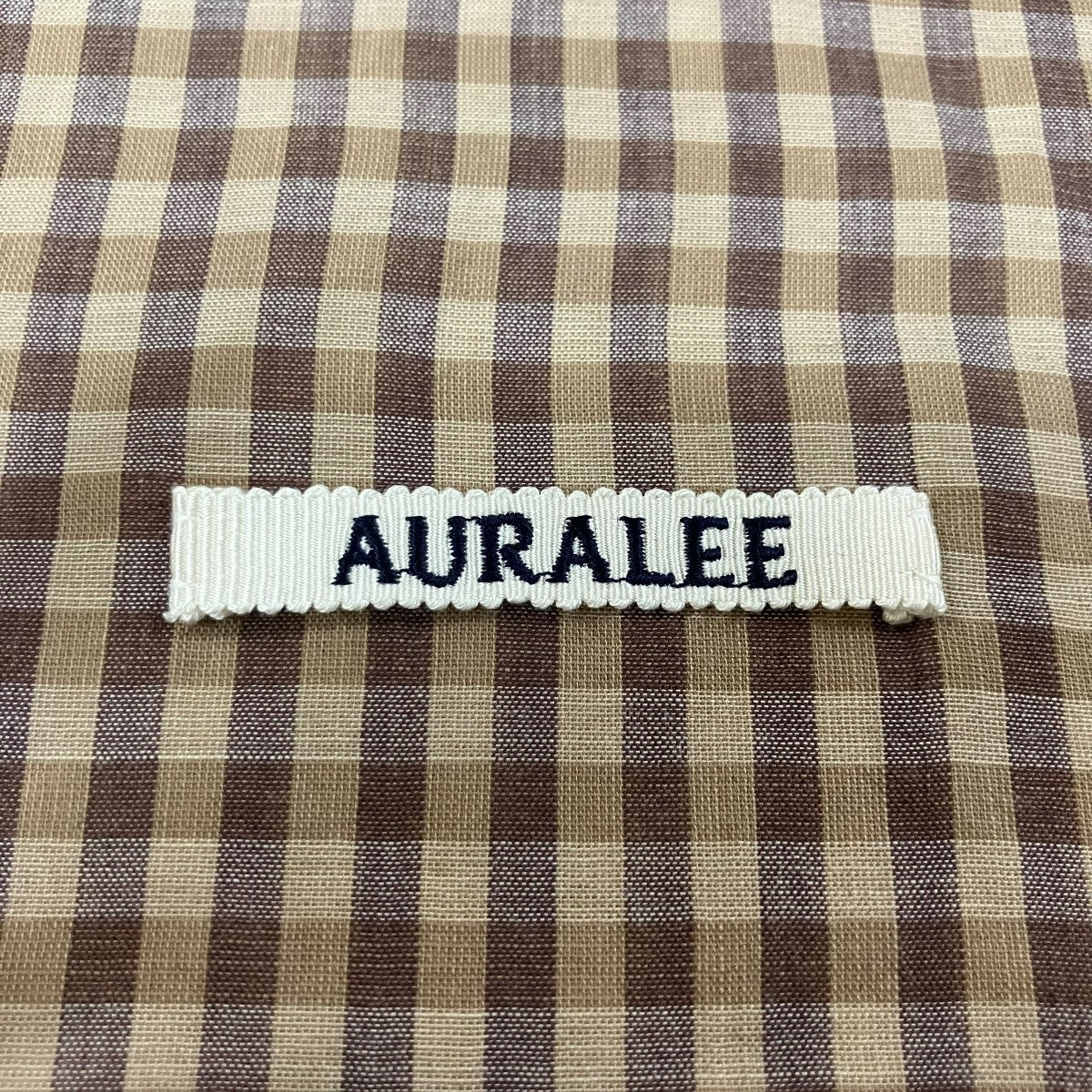 AURALEE チェックスカーフ 古着・中古-3枚目のアイテム画像