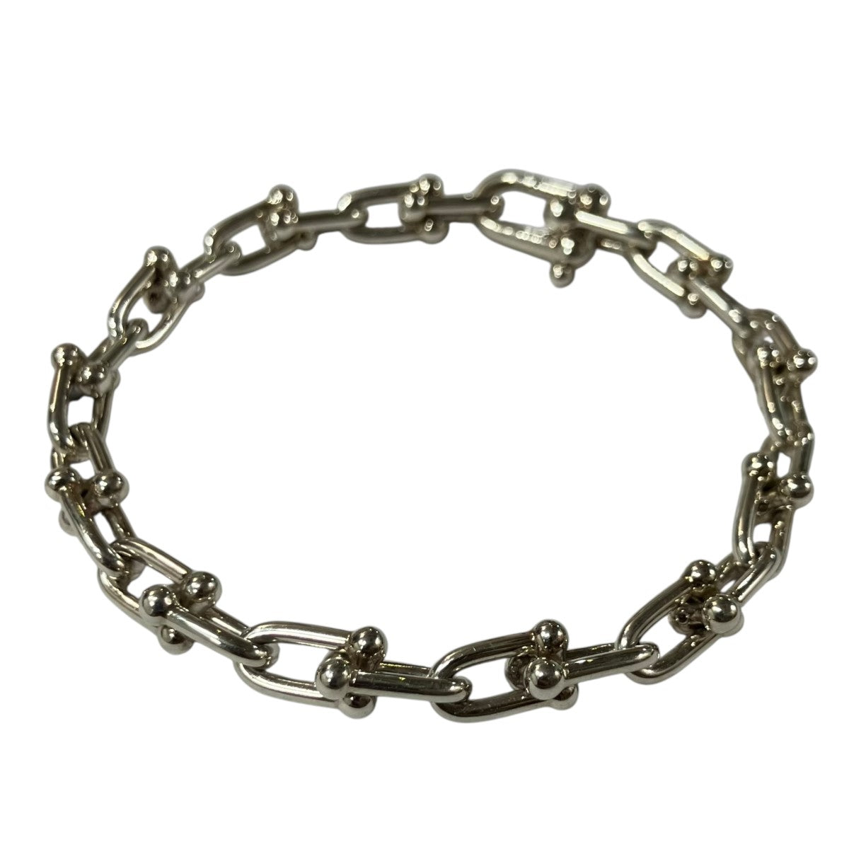 Tiffany ＆ Co． ハードウェアスモールリンク シルバーブレスレット 古着・中古-1枚目のアイテム画像