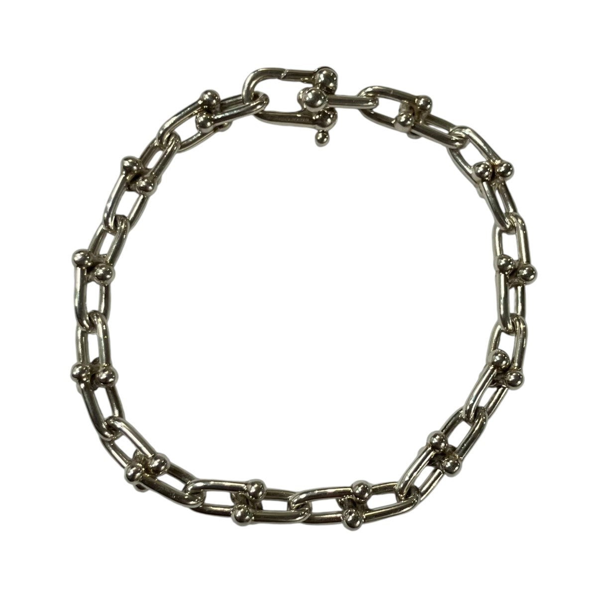 Tiffany ＆ Co． ハードウェアスモールリンク シルバーブレスレット 古着・中古-2枚目のアイテム画像
