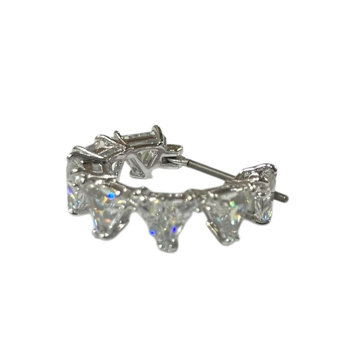 SWAROVSKI スワロフスキー マトリックスフープ ピアス 古着・中古-3枚目のアイテム画像