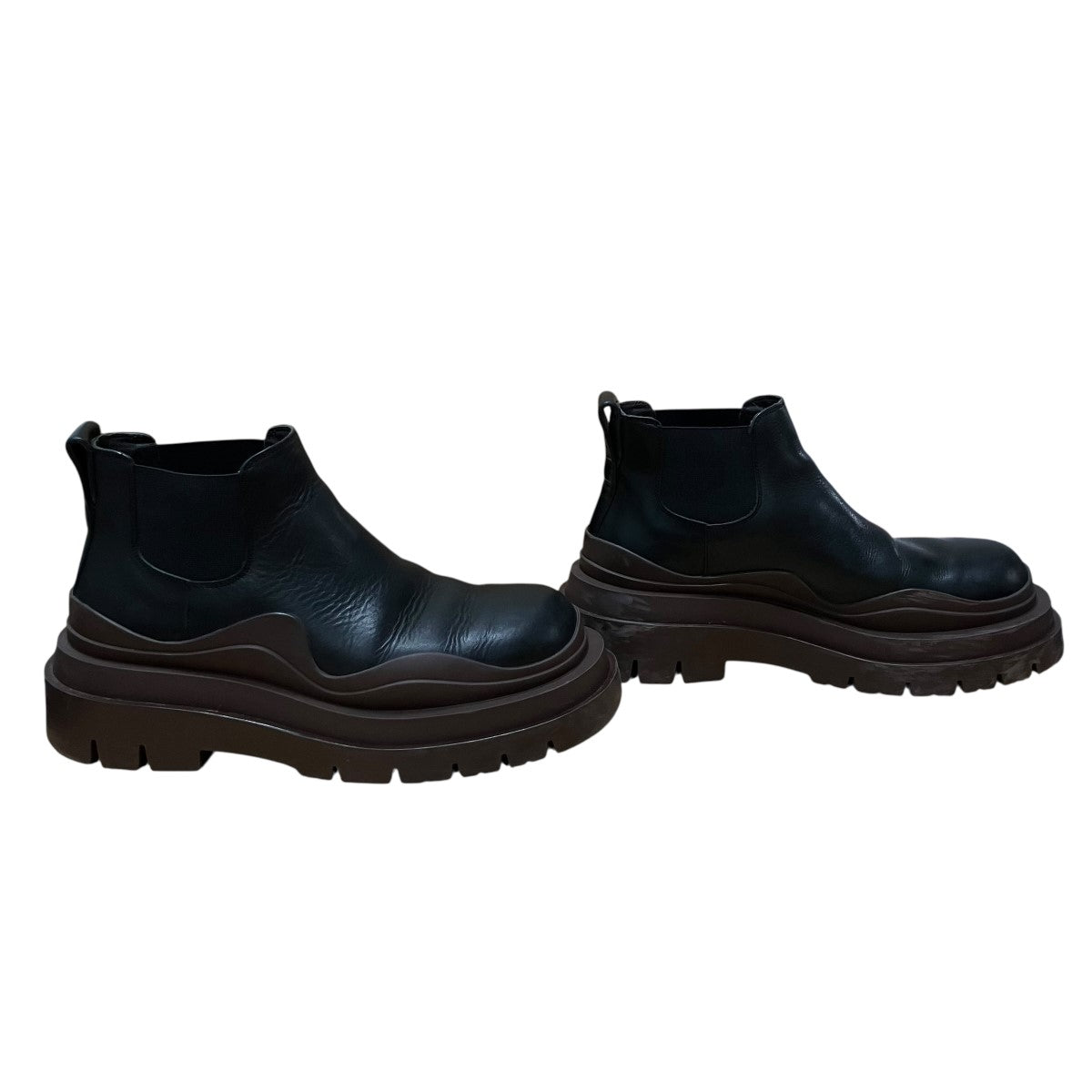 ボッテガヴェネタ タイヤブーツ 39 Bottega Veneta BOTTEGA VENETA(ボッテガヴェネタ) タイヤブーツ ブラック×ブラウン