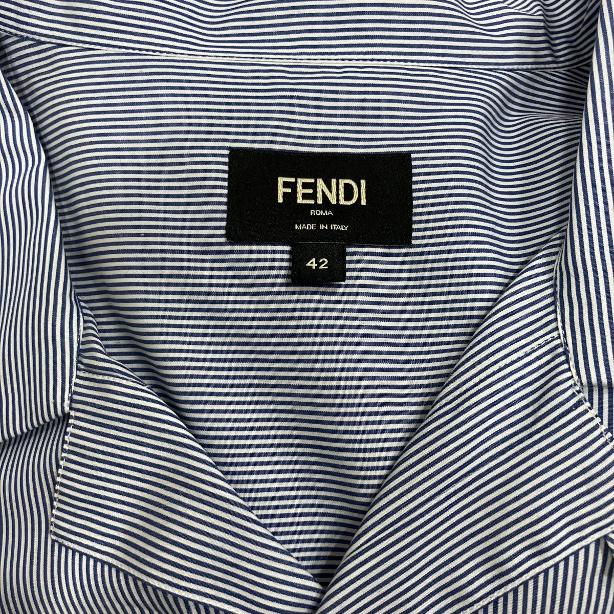 FENDI フェンディポロシャツ　　42 FENDI (フェンディ) メンズ ポロシャツ 半袖 総柄ロゴ ニット シャツ