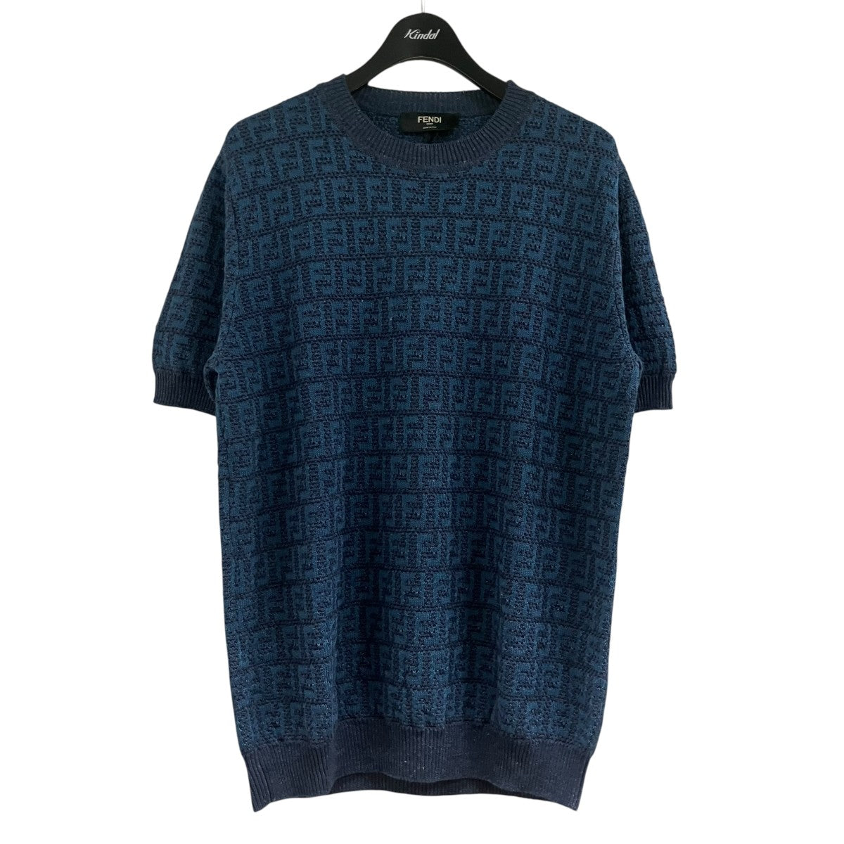 FENDI リネン コットン ズッカニットTシャツ 古着・中古-1枚目のアイテム画像