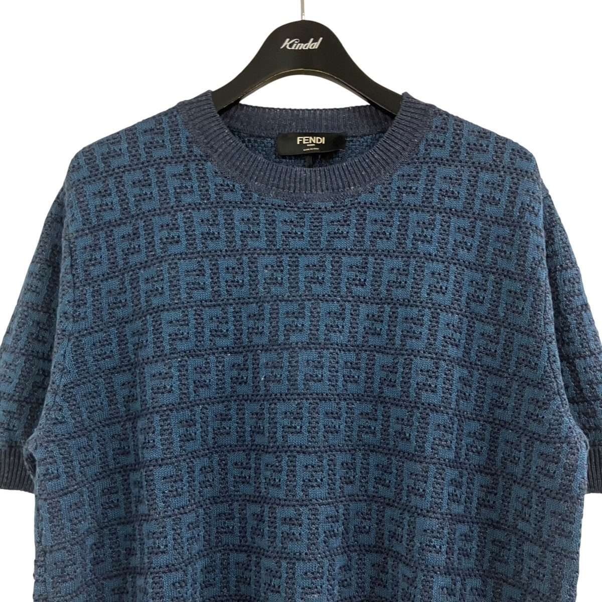 FENDI リネン コットン ズッカニットTシャツ 古着・中古-2枚目のアイテム画像