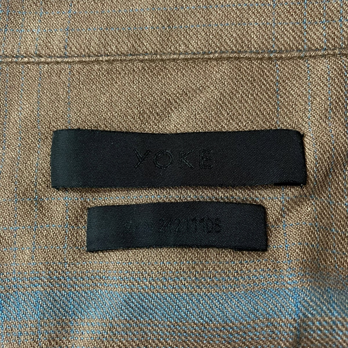 YOKE ウールレーヨンオープンカラーチェックシャツ 古着・中古-5枚目のアイテム画像