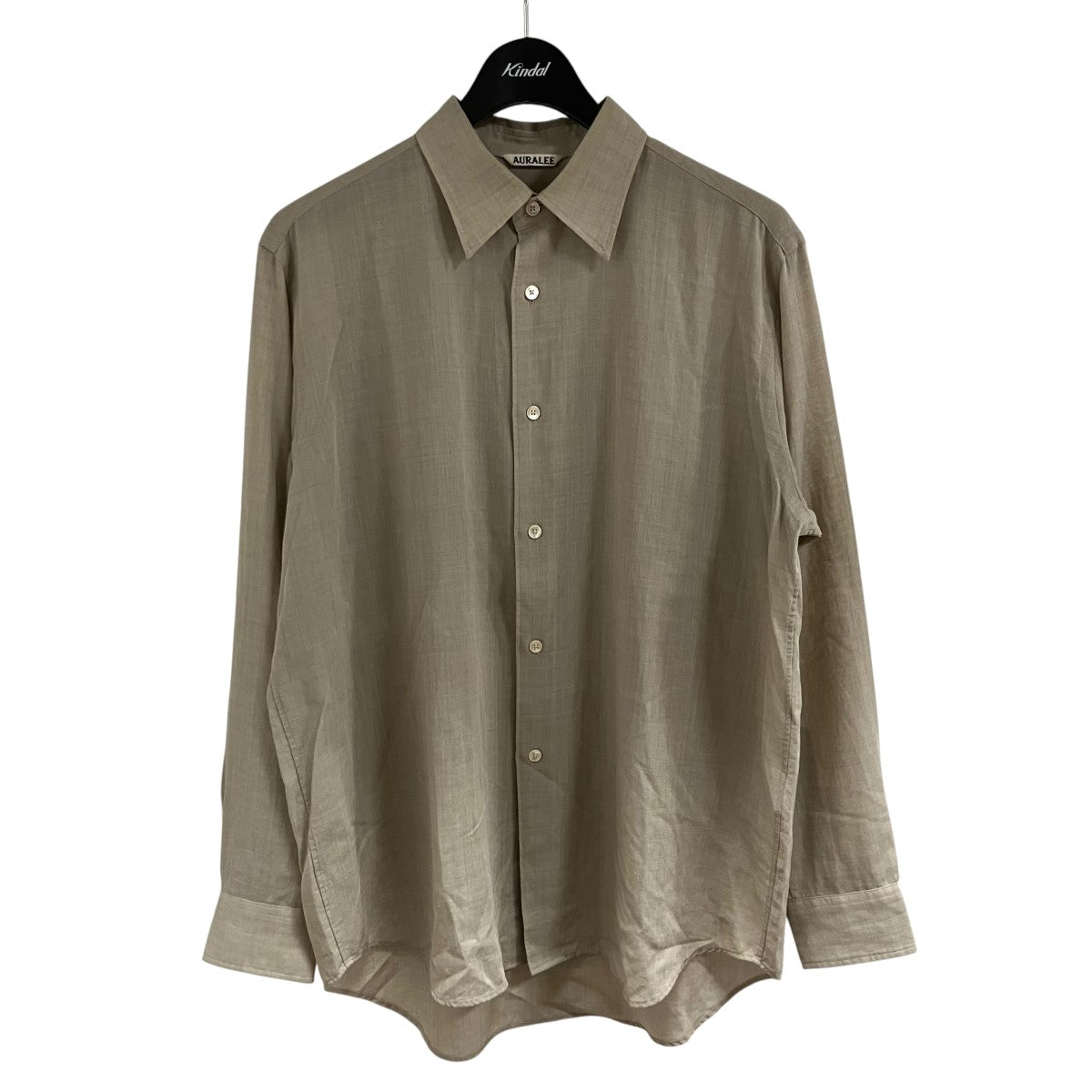AURALEE ウールシルクシャツ 古着・中古-1枚目のアイテム画像