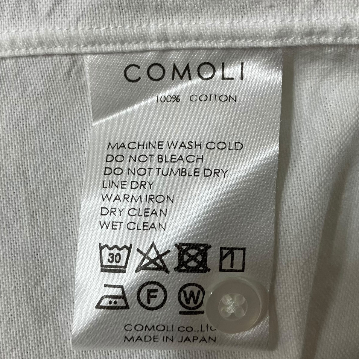 COMOLI オックスBDシャツ 古着・中古-7枚目のアイテム画像