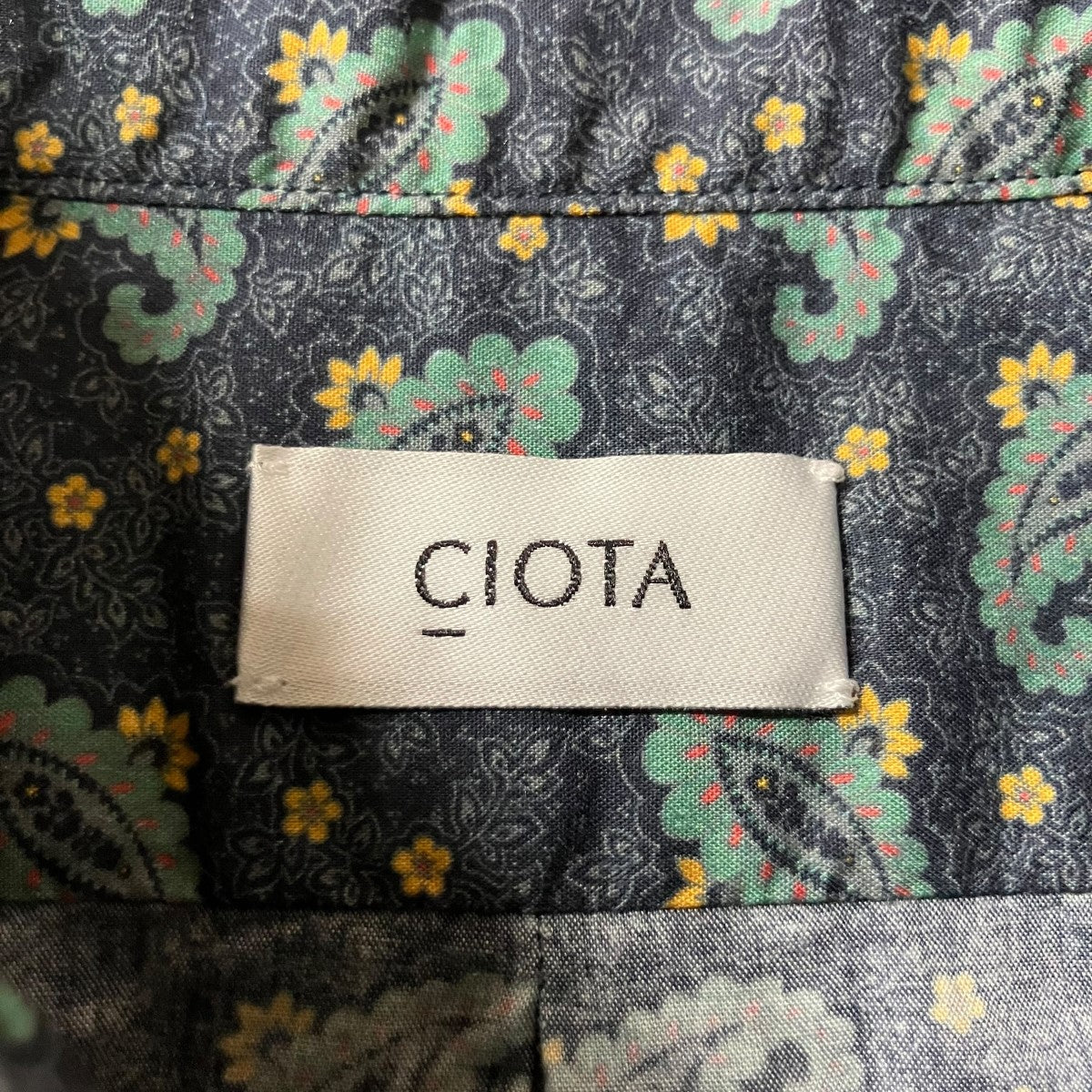CIOTA ペイズリーシャツ 古着・中古-5枚目のアイテム画像